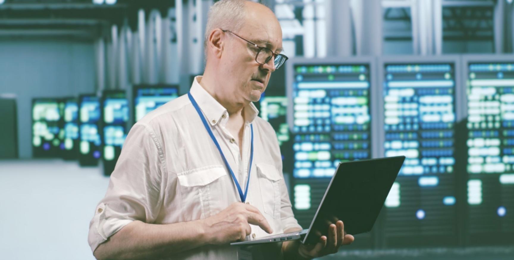 Cybersecurity platform interface on a workstation