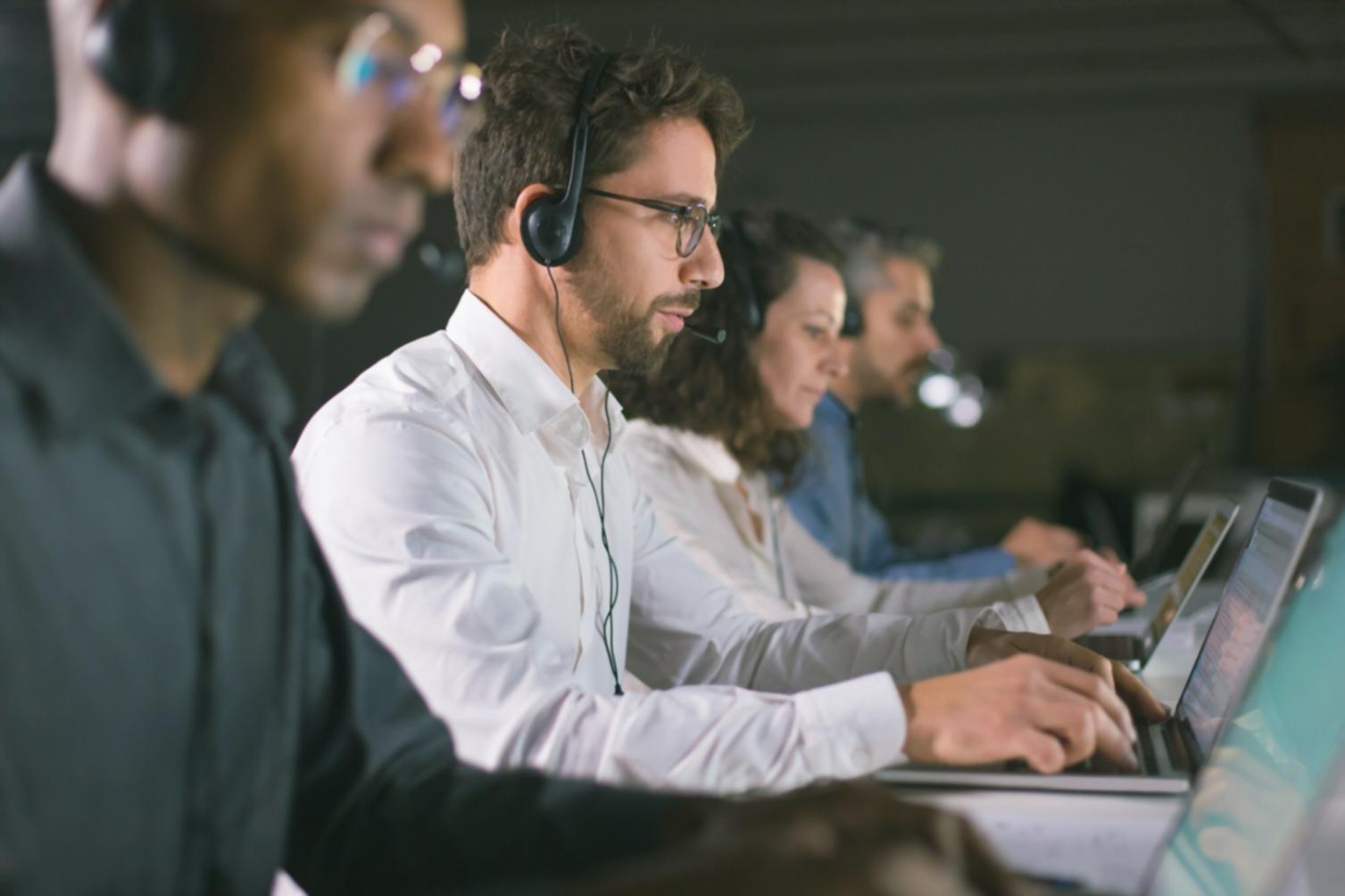 Cybersecurity outsourcing specialist at work